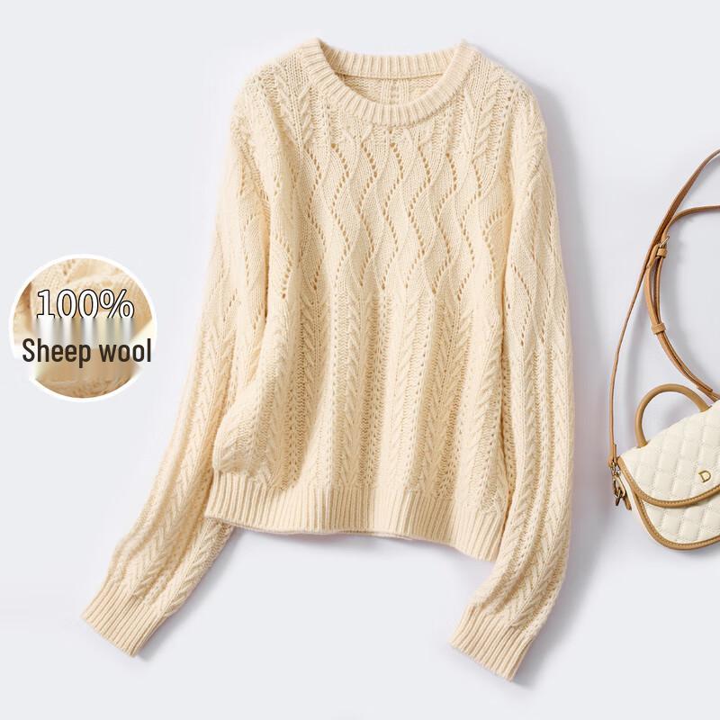 Women's 100% Merino Wool Round Neck Sweater