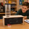 Wind Formation Demonstration Apparatus With Wooden Slotted Box and Clear Outlet Tube, Hands-On Airflow Science Activity for Classroom Learning