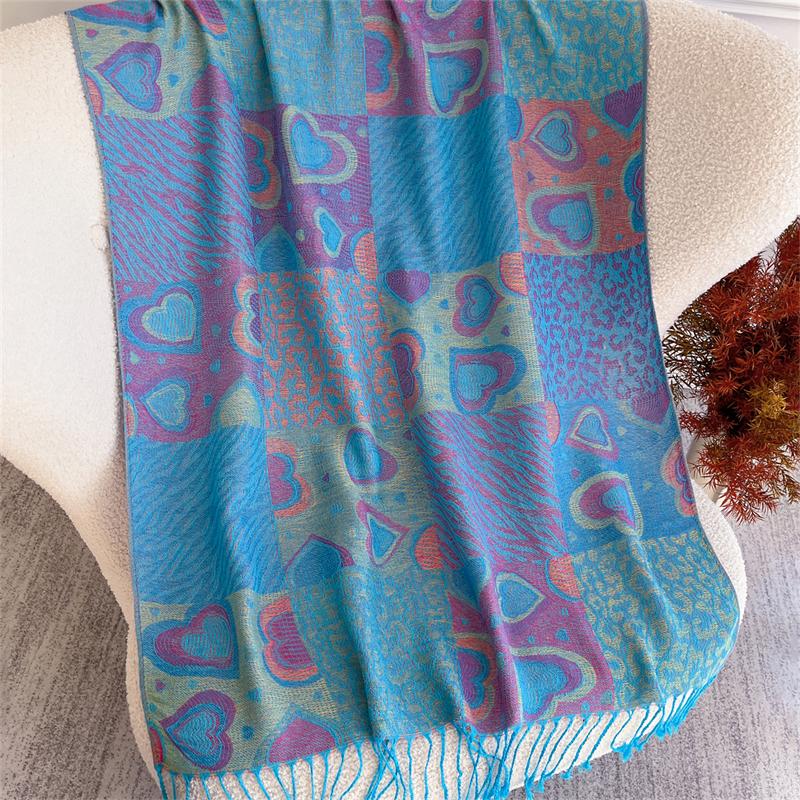 Thicken Embroidery Cashmere Winter Scarves Women Pareo Cape Warm Muslim Shawl Chunky Headscarf Wrap Ladies Elegant Poncho Turban