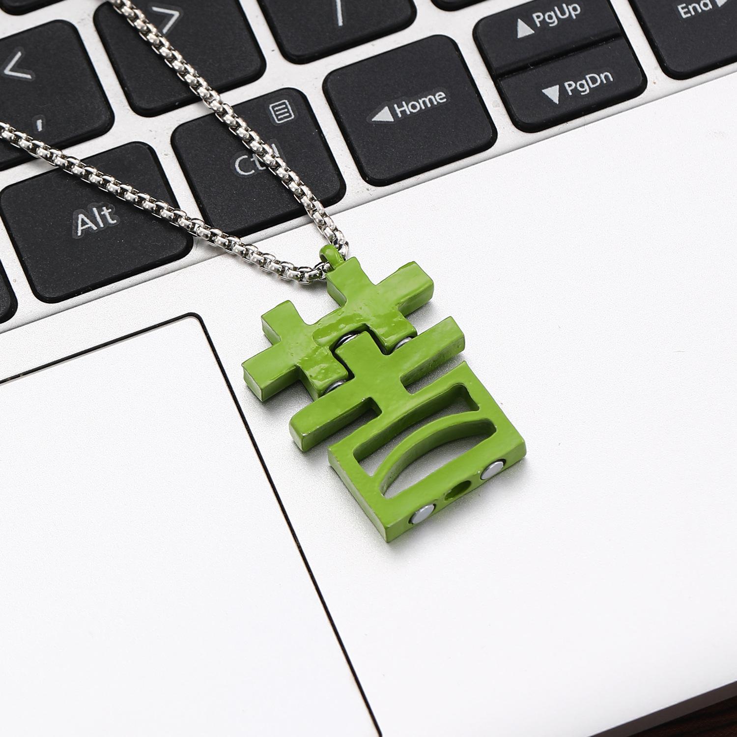 

Персональный нишевый дизайн китайский иероглиф деформируемое ожерелье кулон 1 pcs