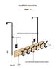 Bamboo & Wood Over-the-Door Hook Wall-Mounted No-Punch Coat Rack - Creative Entryway & Bedroom Storage