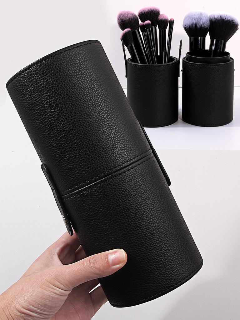 Extra-large PU Leather Storage Bucket, Makeup Brush Storage Cylinder, Large-capacity Storage Box, Multi-functional Storage Tool