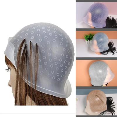 Gorro de silicona para el cabello, accesorio específico para peluquería, herramienta para peinar el cabello, púas de aceite horneado de color transparente