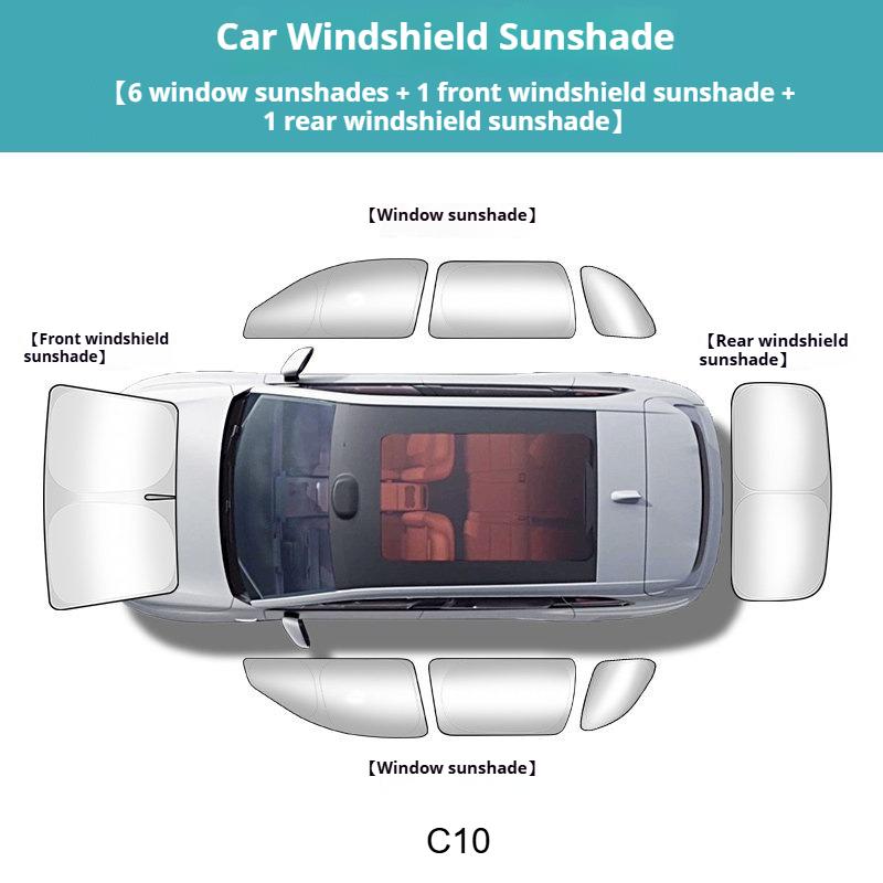 Car Sunscreen Shade Curtain for Leapmotor C10 C16 B10 Lafa5 Double-layer Full-Car Privacy Shades Heat Insulation Sunshade Panel