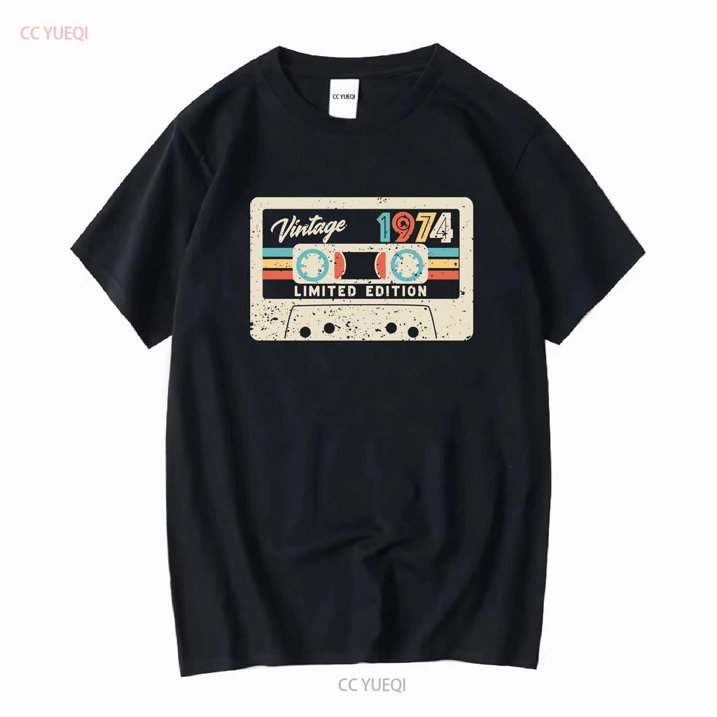 50th Birthday T Shirt Vintage 1974 Limited Edition Cassette For Long Or Short Sleeves Vintage Washed Breathable