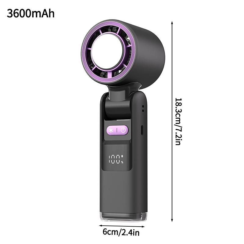 Mini Bladeless Handheld Fan USB Rechargeable Hand Fan Portable Personal Highspeed Fans Electric Eyelash Fan for Camping Outdoor