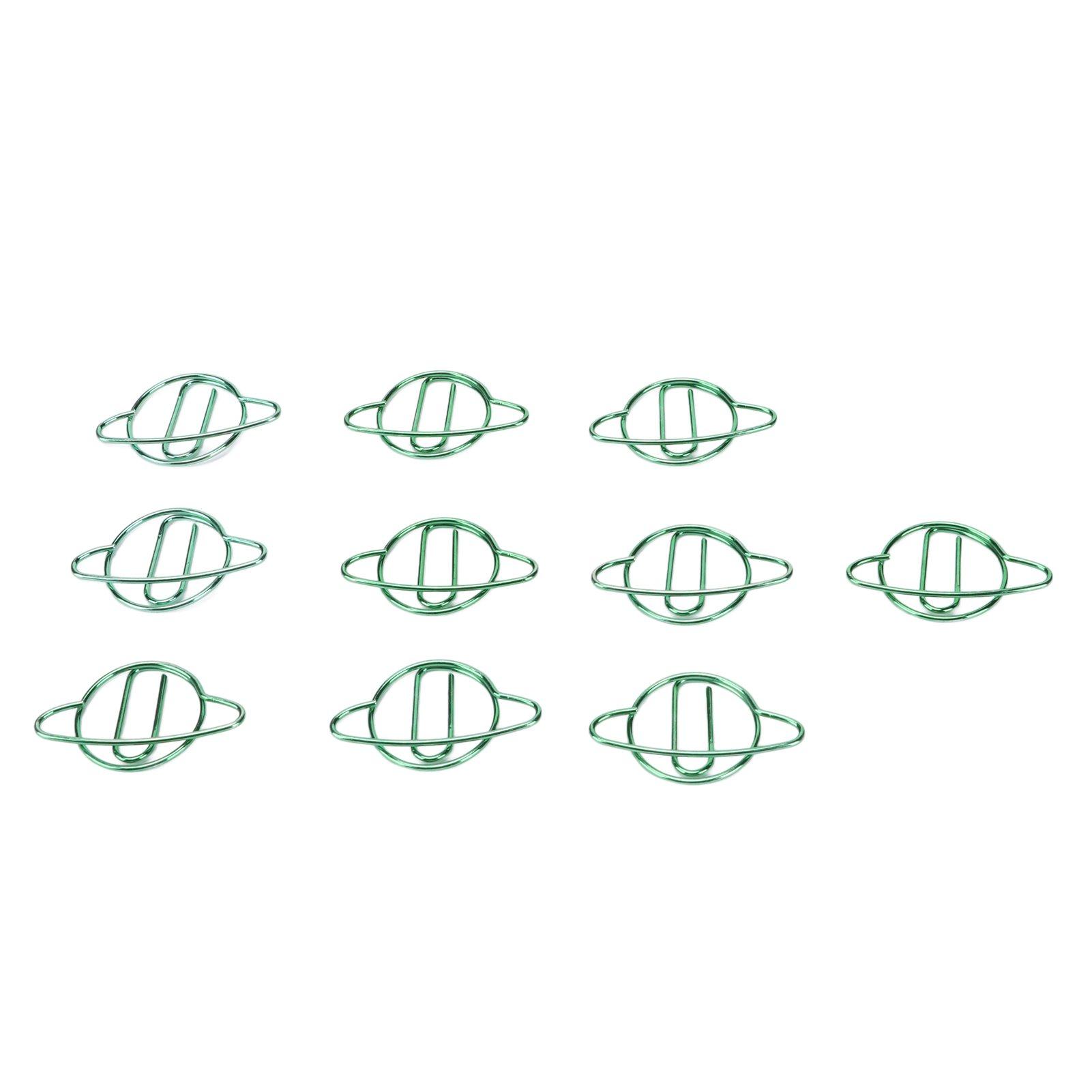 100Pcs Paper Clips Cute Unique Shape Electroplating Process Lightweight Portable Metal Paperclip