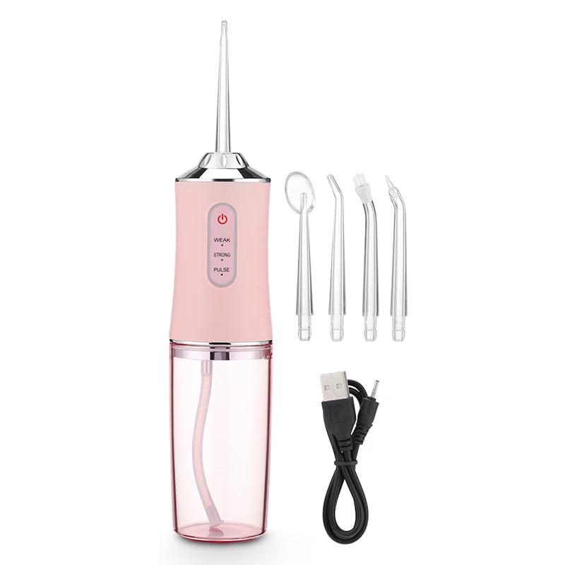 Oral Irrigator Portable Dental Water Jet Flusher Tank 4 Nozzle Washing Teeth Whitening Pick Stain Cleaner Tool New