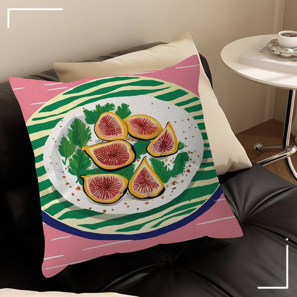 A Plate Of Food Top View Food Stitch Lucky Dragon Pillow Cover Sofa Cushion Cover Home Room Decoration Children Gift