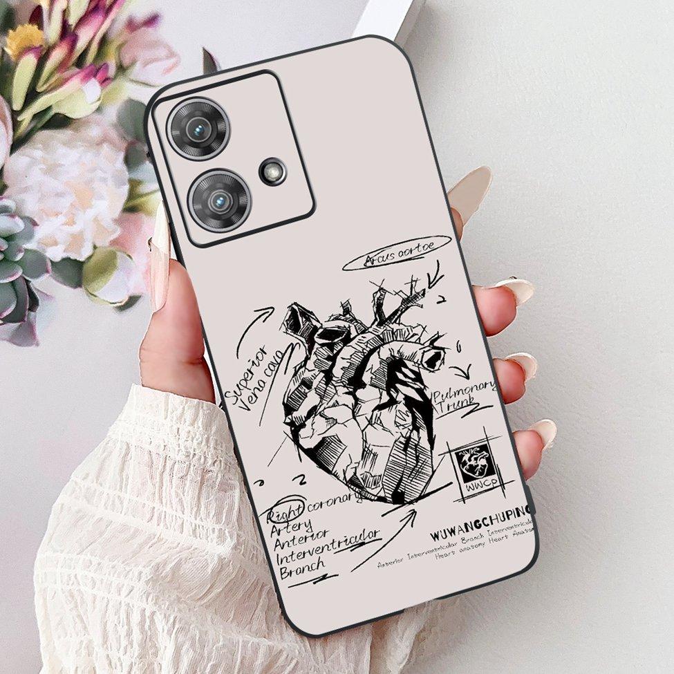 For Motorola Edge 40 Neo Case XT2307-1 Fashion Luxury Cute Cartoon Silicone Shockproof Bumper For Motorola Edge 40Neo Back Cover