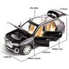 1/24 BMW X7 Model Car, Zinc Alloy Die-cast Toy Vehicles, Pull Back Toy Car with Sound and Light for Kids Gift and Boys Collectible