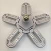 Retro 5-Blade LED Ceiling Fan with Stepless Dimming and Remote for Bedroom & Living Room