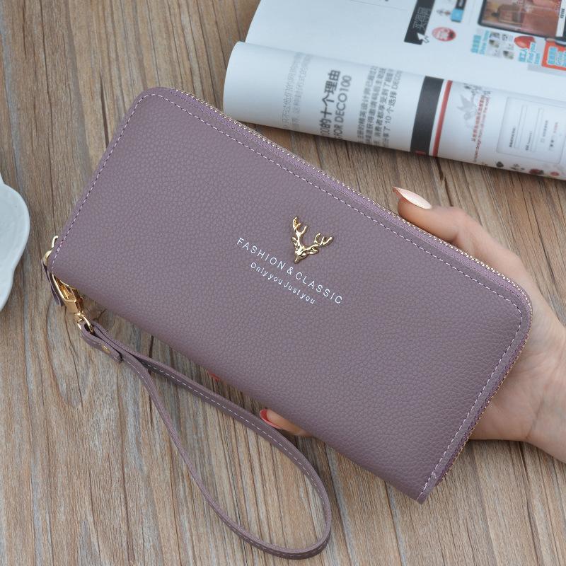 New Women's Wallet Women's Long Large-capacity Zipper Clutch Bag Stylish and Simple Change Bag Mobile Phone Bag
