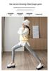 Women's Gray Cotton Skinny Tummy-Control Pants - Slimming, Elastic, Nine-Point Length, High Elasticity, Suitable for Outdoor Wear.