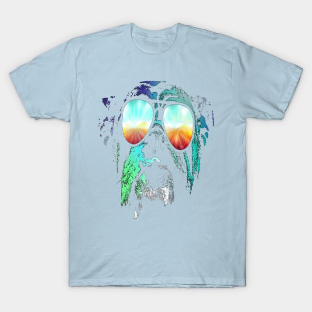 Buy Men Premium Cotton Harajuku T Shirt English Bulldog Neon Dog Tshirt