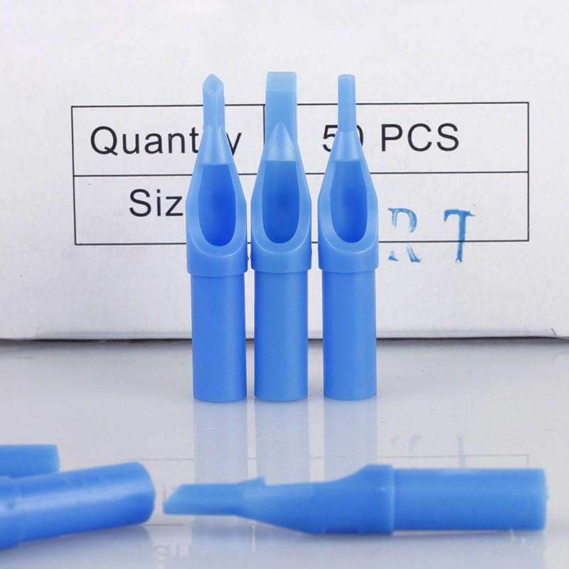 50 Disposable Blue Tattoo Needle Tips – RT DT FT Caps