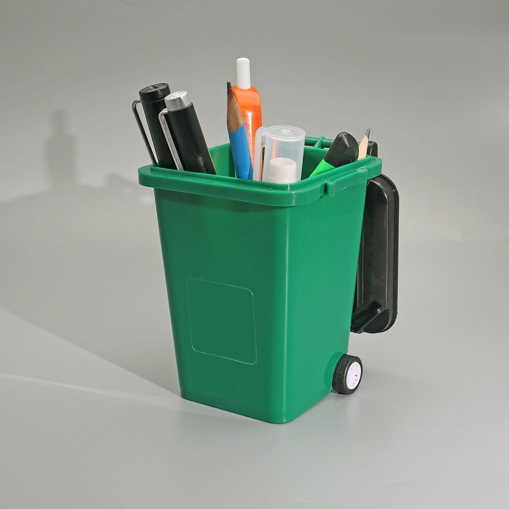 Creative Pen Container Roller Type Office Supplies New Office Desk Trash Bin
