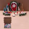 Ensemble de Scène de Porte d'Elfe de Noël Gnomes Miniatures Accessoires de Porte Maison de Fées Kits Décoratifs pour Maison de Poupée 1/12 Paysage
