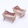 1:12 Dollhouse Wooden Baby Cardle DIY Miniature Dollhouse Furniture Accessories