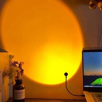 LED Západ Slunce Lampa Noční Světla USB Projektor Dekorace na Narozeninovou Oslavu Náladová Světla do Ložnice Obývacího Pokoje na Zeď Fotografie