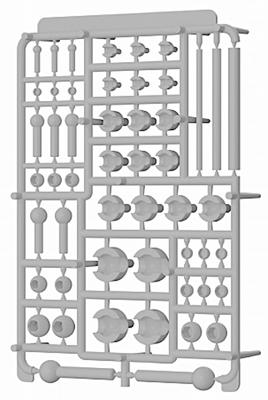 Hobby Base Ball Joint Pure for Plastic Double, White, Models, PPC-T133