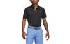 Polo Shirts Men's Black Polo Collar Moderate Straight Fit IA5446