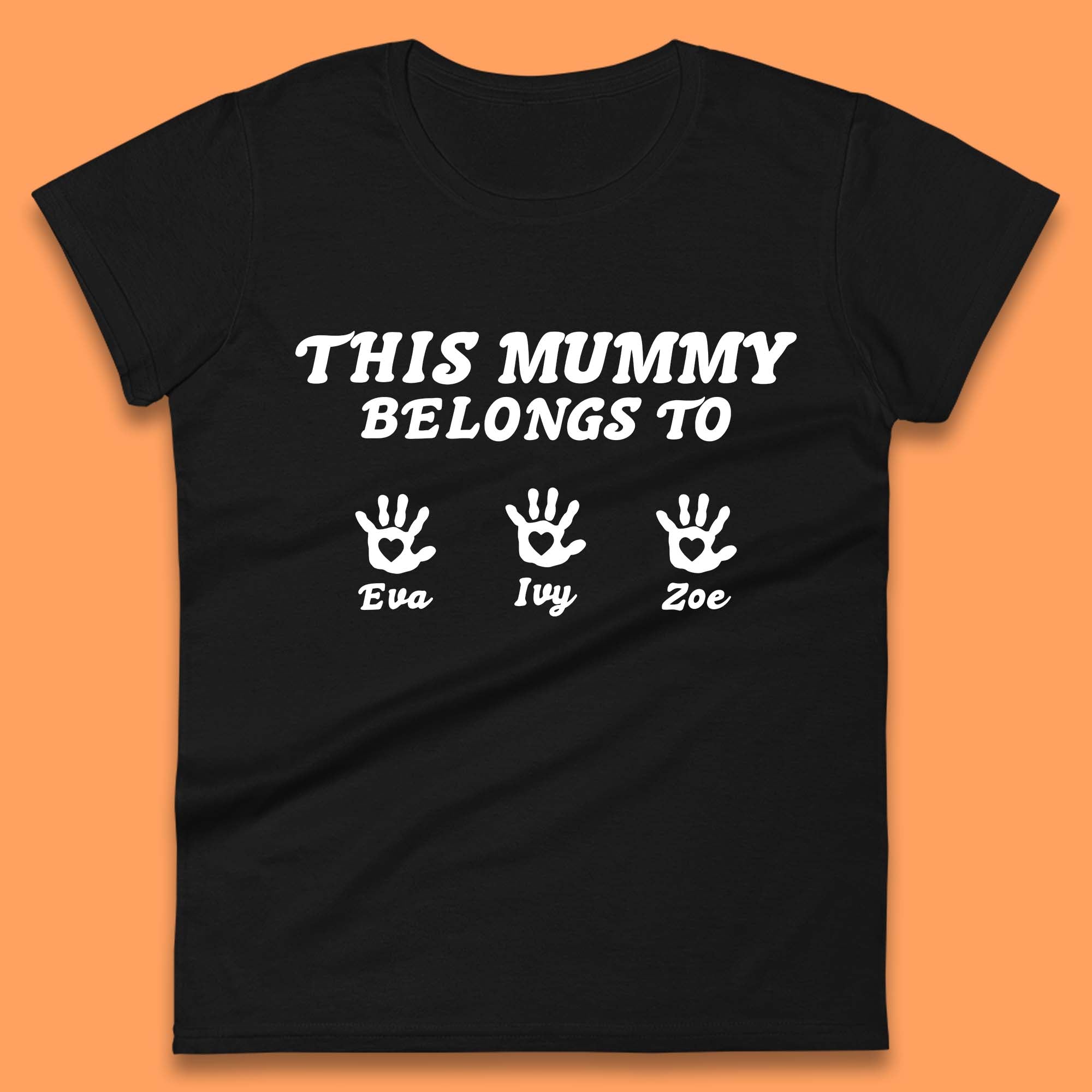 Personalised This Mummy Belongs Womens T-Shirt Mens Tops Tees Unisex M