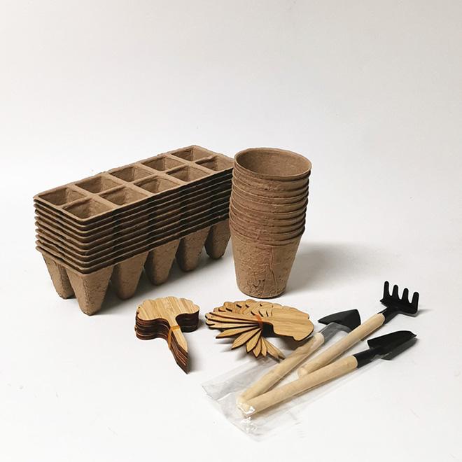 Dropshiping Nursery Pots Degradable Plant Nursery Seed Peat Pot Kit Biodegradable Herb Seed Starter Pots Kits