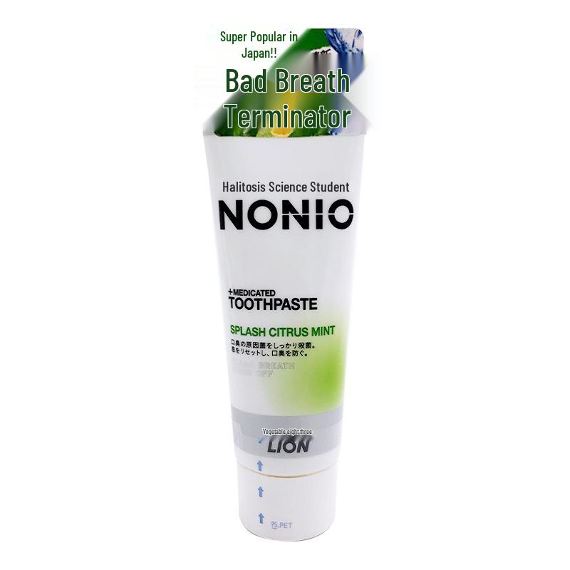 Lion NONIO Japan Toothpaste 130g - Fresh Breath in Cool Mint, Fruity Mint, or Citrus Mint.