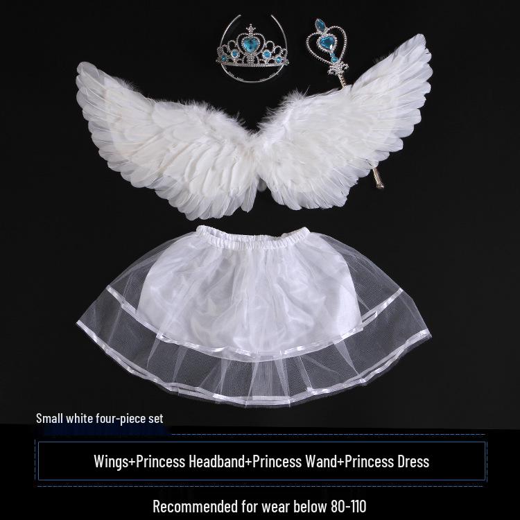 Ali di Piume d'Angelo Accessori per Bambini e Adulti - Perfette per il Palcoscenico, Halloween o le Celebrazioni del 1° Giugno