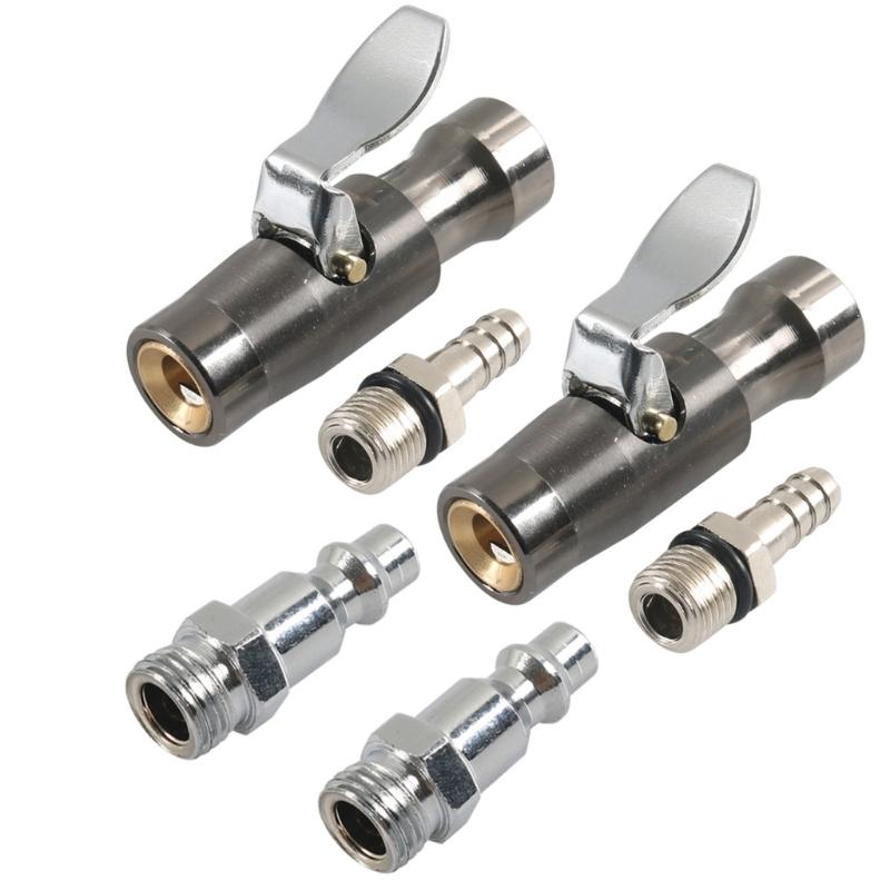 Efficient Locking On Air Chuck 1/4 Inch FNPT Closed Flow For Tire Inflator Gauge Compressor Use No Leakage Home Garage