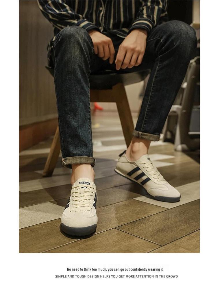 Męskie sneakersy płócienne retro oddychające Forrest Gump - Wiosenne miękkie podeszwy, casualowe buty sportowe