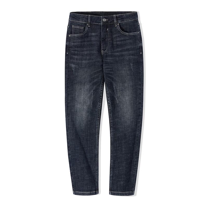 CAMEL Men's Retro Washed Straight-Leg Jeans