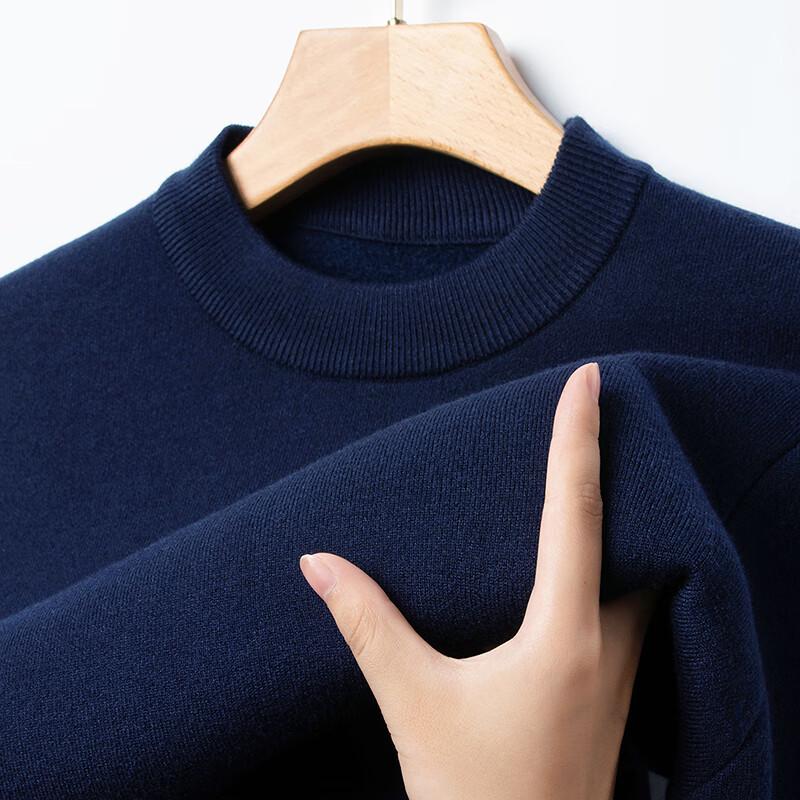 

Мужской свитер FAPAI с круглым вырезом, однотонный, вязаный 3XL