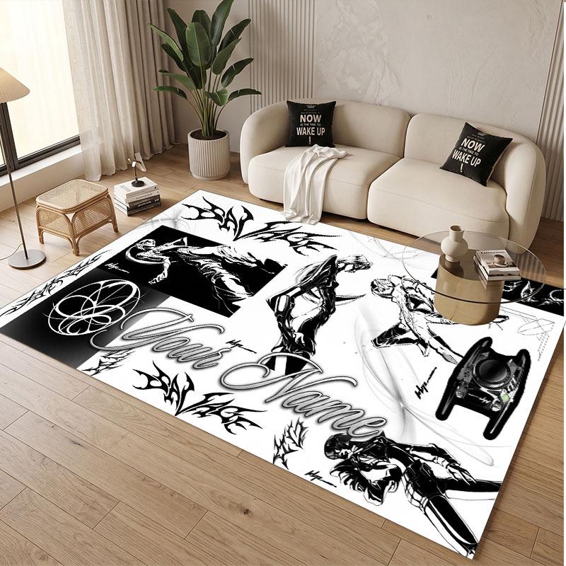 Custom Name Crystal Velvet Rug,aespa Comfortable Anti Slip Floor Mat For Room Decoration