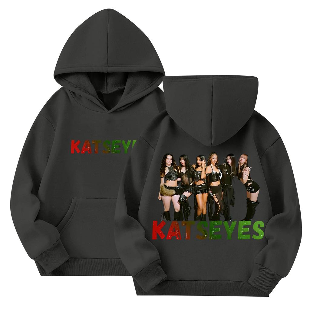 Kids Long Sleeve Pullover Hoodie with Pockets Loose Fit Letter Print Casual Sweatshirt