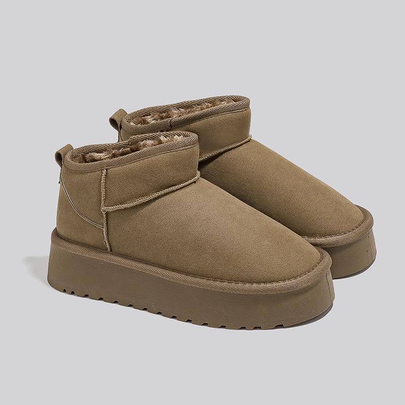 Women's Mid-Calf Fleece-Lined Winter Snow Boots with Thick Soles - G9902