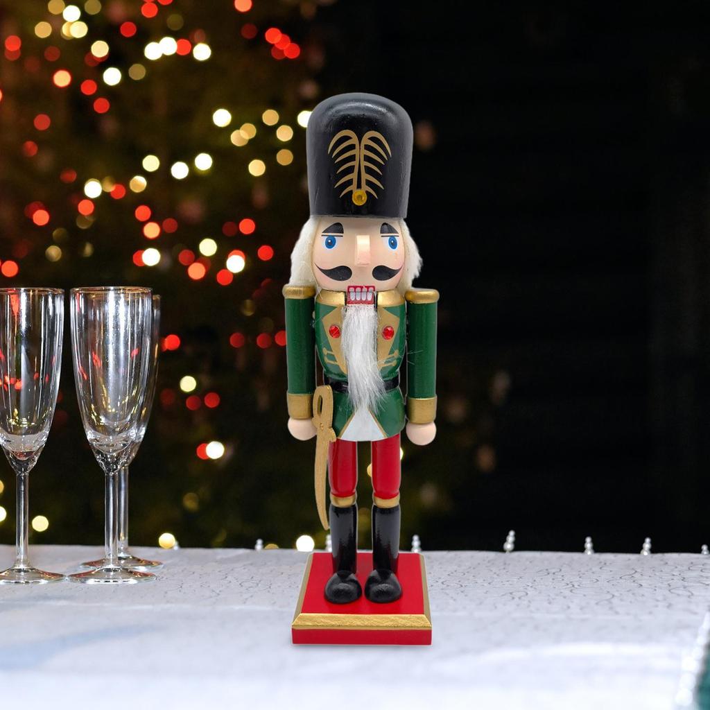 Nutcracker Ornament DIY Craft Xmas Statue for Centerpiece Garden Desktop