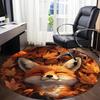 1pc Autumn Fox Chair Carpet for Office, Soft, Non-Slip Polyester Mat, Office, Living Room, Bedroom, Durable Polyester yy251207125