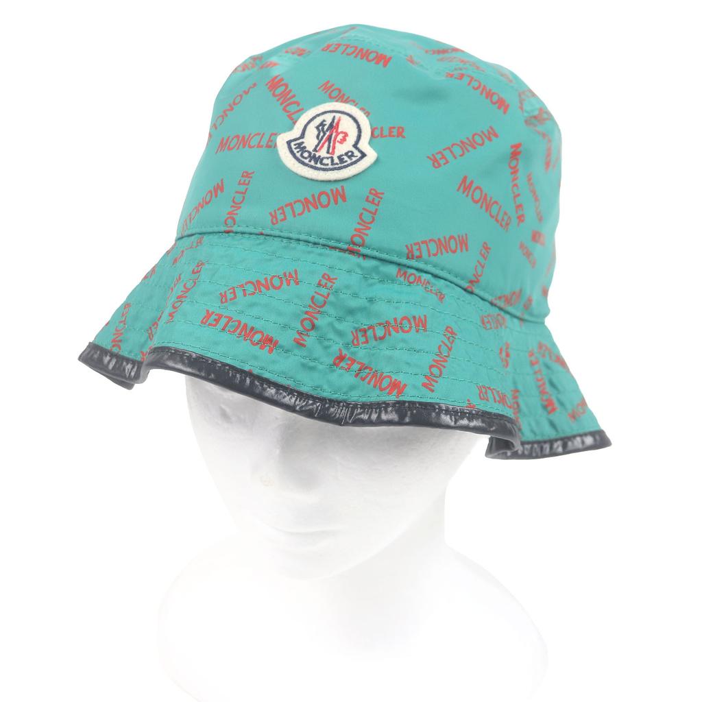 Pristine MONCLER hat BUCKET HAT reversible Green black polyester L Used