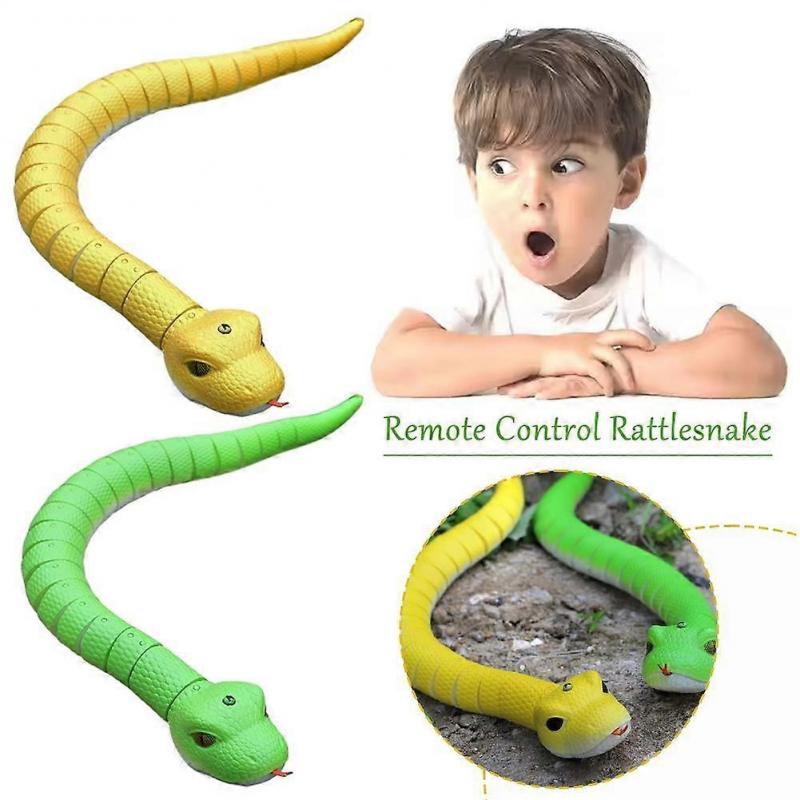 Remote Control Rattlesnake Prank Toy Electronic Realistic Snake Animal Trick Terrify Kids with Sound & Moving Tail Party Prank Gadget