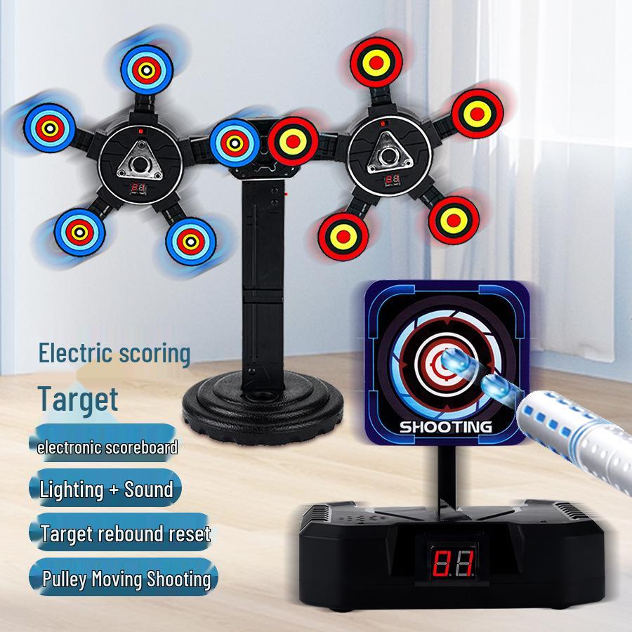 Automatic Reset Rotating Scoring Target for Children's Soft Bullet Gun Practice