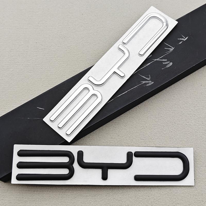 3D Metal Car Sticker Logo BYD Rear Trunk Badge Emblem Decals For BYD Atto 3 Dolphin Seal Han EV Tang EV Seagull Auto Accessories