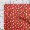 Cotton Cambric Red Fabric Merry Christmas Sewing Fabric By The Yard Printed Diy Clothing Sewing Supplies 42 Inch