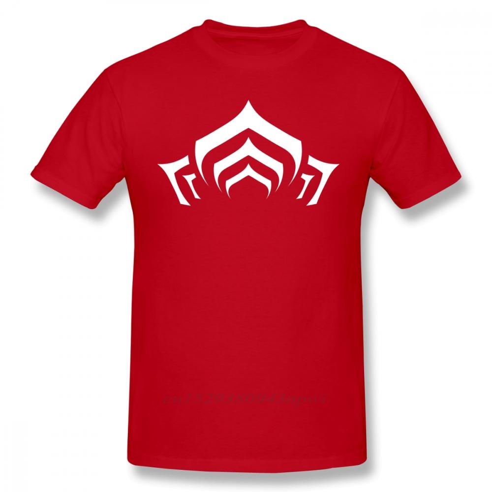 Warframe T Shirt Warframe Lotus Symbol White TShirt Print 100 Cotton Tee Shirt Mens Beach Short Sleeves Fun Tshirt S