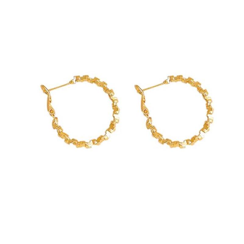 Exquisite Silver Hoop Earrings: Light Luxury, High-End Design for Women