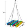 Bird Toys Set Swing Chewing Training Toys Small Parrot Hanging Hammock Parrot Cage Bell Perch Toys With Ladder Pet Supplies 1pc