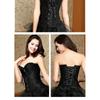 Shapewear Strapless Belly Black Slimming Sexy Lace Fishbone Bra Vest
