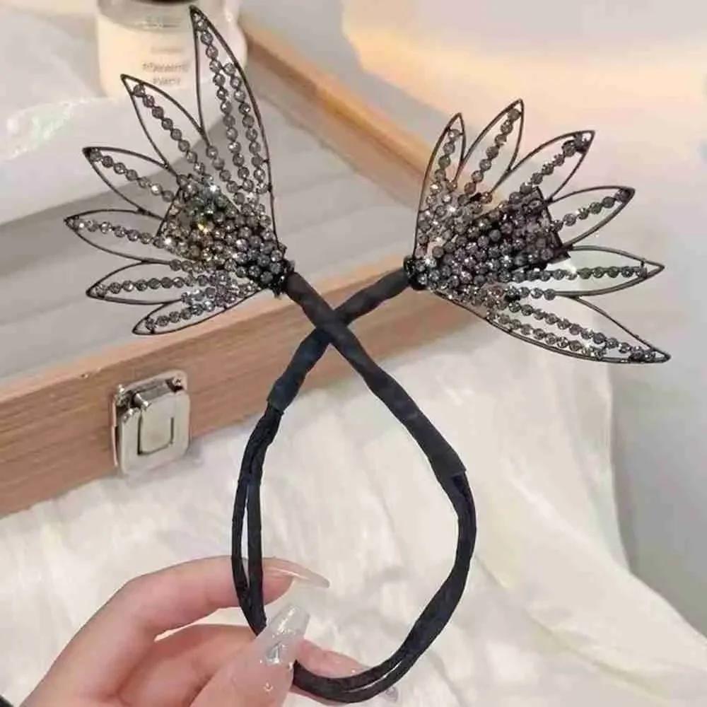 Whale Tail Rhinestone Flower Hair Clip Hair Bun Maker Bundle Lazy Hair Curler Hair Accessories Hair Styling Tool