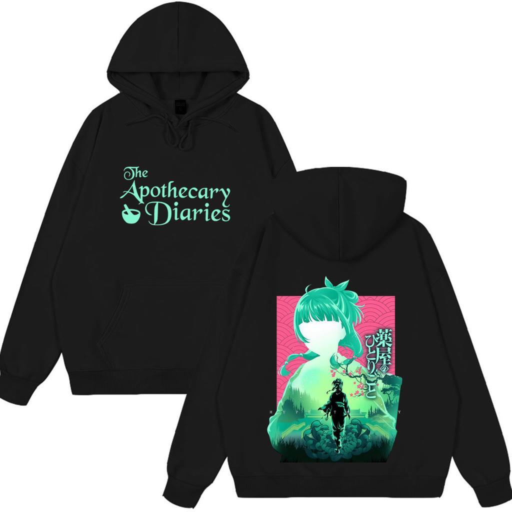 Anime The Apothecary Diaries Print Hoodie Unisex Mode Sweatshirts Langarm Locker Lässig Vintage Übergroß Pullover